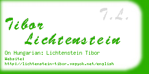 tibor lichtenstein business card